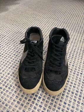 Golden Goose Suede Graphic Print Sneakers